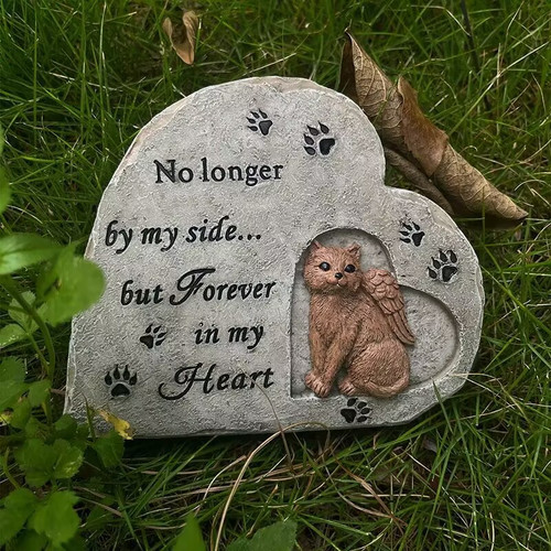 Cat grave marker - cat,
