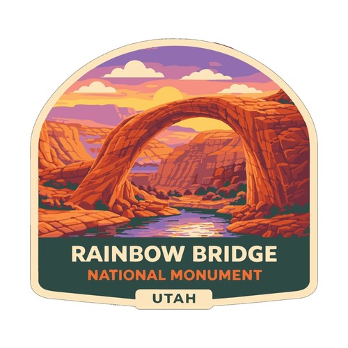 Rainbow bridge utah sticker - bridge,