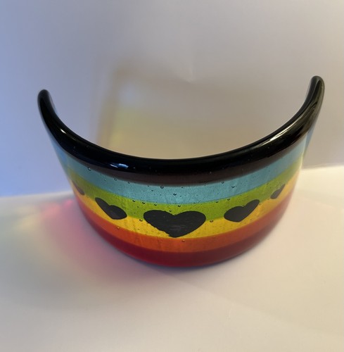 Fused glass rainbow bridge - fused,