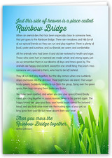 Rainbow Bridge Keepsake Pet